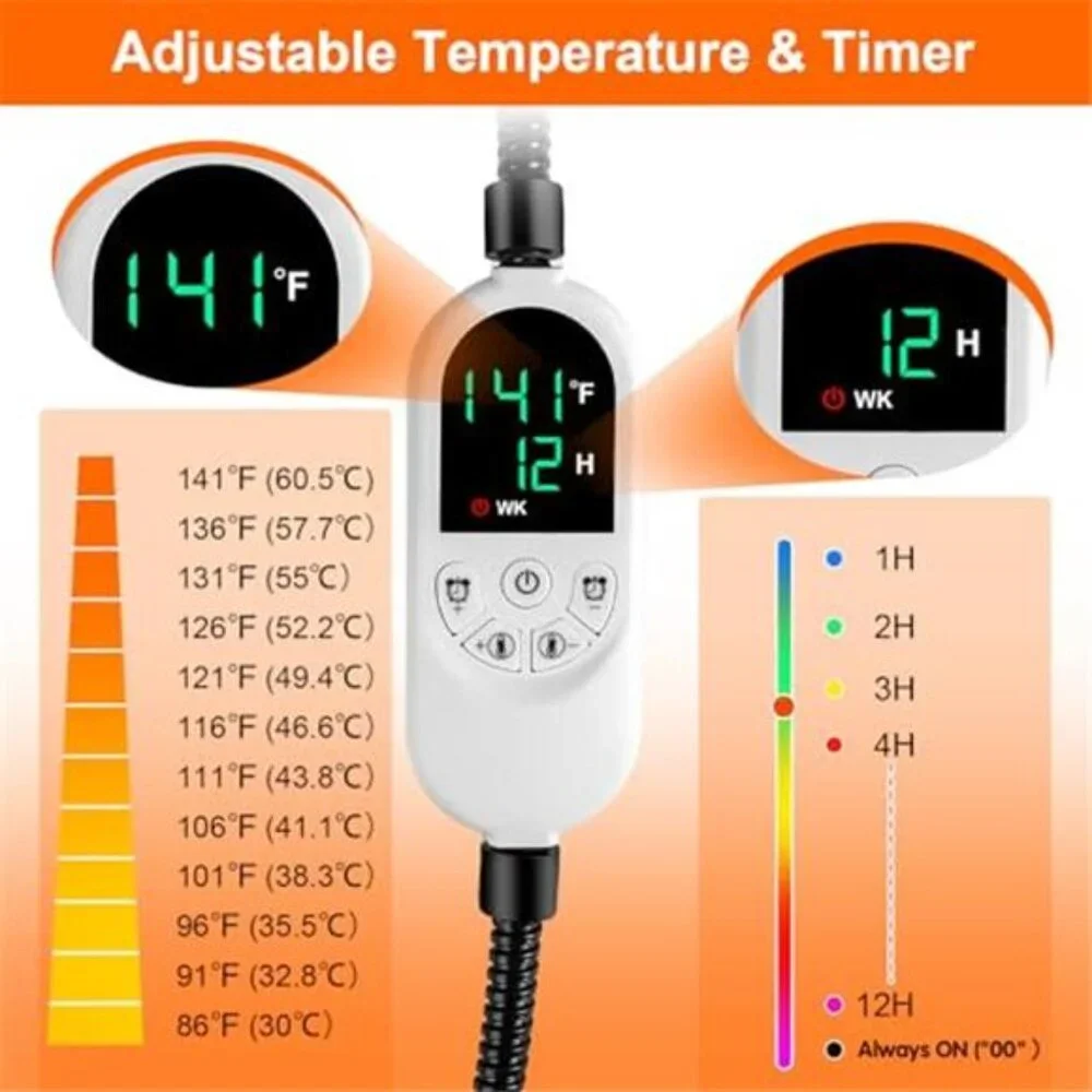 Heated Cat Bed Dog Warming Pad Adjustable Temperature Timer Soft Pet Electric
